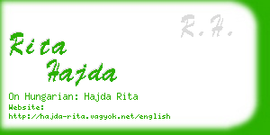 rita hajda business card